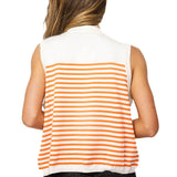 Ivory & Orange Striped Pumpkin Knit Tank | Queen Of Sparkles