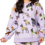 Lavender Halloween Dogs Short | Queen Of Sparkles