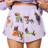 Lavender Halloween Dogs Short | Queen Of Sparkles