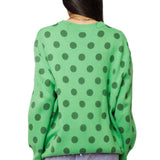 Green Polka Scardy Cat Sweater | Queen Of Sparkles