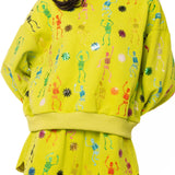 Lime Green Multi Skeleton Sweatshirt | Queen Of Sparkles
