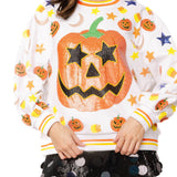 White Pumpkin Icon Sweatshirt | Queen Of Sparkles