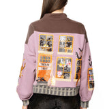 Brown & Purple Haunted House Henley Sweatshirt | Queen Of Sparkles