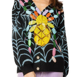 Black Multi Spider On Web Button Up Cardigan | Queen Of Sparkles