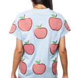 Light Blue & Red Gingham Apple Tee | Queen Of Sparkles