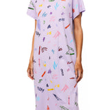 Multi Crayon Scribble Midi Tee Dress | Queen Of Sparkles