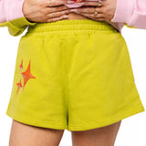 Pink & Green Colorblock Orange QOS Logo Short | Queen Of Sparkles