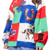 Checkered Kentucky Derby Icon Sweatshirt | Queen Of Sparkles