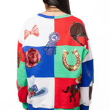 Checkered Kentucky Derby Icon Sweatshirt | Queen Of Sparkles