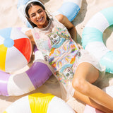 Beige Beach QOS Queen Card Sheer Tank Coverup | Queen Of Sparkles