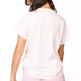 White Tonal QOS Card Logo Tee | Queen Of Sparkles