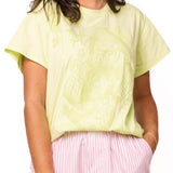 Lime Green Tonal QOS Card Logo Tee | Queen Of Sparkles