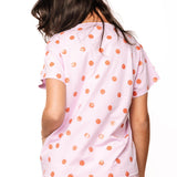 Pink & Orange Polka Dot QOS Card Logo Tee | Queen Of Sparkles