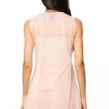 Beige Beach QOS Queen Card Sheer Tank Coverup | Queen Of Sparkles