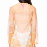 Beige Sand Dollar Bikini Sheer Coverup | Queen Of Sparkles