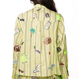 Green Striped Travel Icon Short | Queen Of Sparkles
