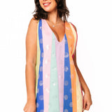 Multi Stripe Clear Sequin Polka Dot Tank Dress | Queen Of Sparkles