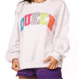 Grey Polka Dot 'Queen' Sweatshirt | Queen Of Sparkles