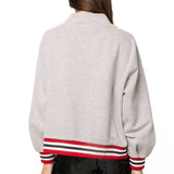 Licensed UGA Grey Gingham Mascot Mock Neck Sweatshirt | Queen Of Sparkles