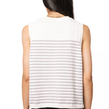 Licensed White & Grey Striped Diet Coke Can Knit Tank | Queen Of Sparkles