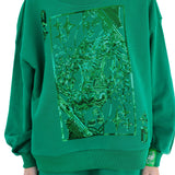Emerald QOS Card Logo Sweatshirt | Queen Of Sparkles