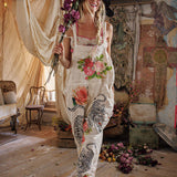 Burch Floral Love Overalls | Moonlight