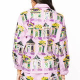 Purple & White Gingham Mardi Gras Porches Short | Queen Of Sparkles