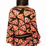 Black Pepperoni Pizza Button Up Cardigan | Queen Of Sparkles