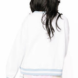 White & Blue Rhinestone 'Bride' Sweatshirt | Queen Of Sparkles