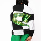 Black & White Checkered Alligator Queen Sweatshirt | Queen Of Sparkles