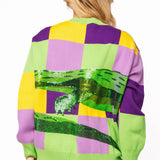 Mardi Gras Checkered Alligator Queen Sweater | Queen Of Sparkles