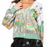 Mardi Gras Parade Scene Button Up Cardigan | Queen Of Sparkles