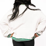 Grey Sport Stripe 'Cafe Du Monde' Sweatshirt | Queen Of Sparkles