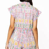 Lavender Plaid Street Tile Zip Up Romper | Queen Of Sparkles