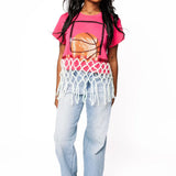 Pink Basketball Net Tee | Queen Of Sparkles