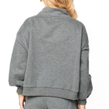 Charcoal Rhinestone QOS Card Logo Sweatshirt | Queen Of Sparkles