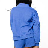 Royal QOS Card Logo Mock Neck Sweatshirt | Queen Of Sparkles