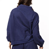 Navy QOS Card Logo Sweatshirt | Queen Of Sparkles