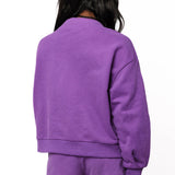 Purple QOS Card Logo Mock Neck Sweatshirt | Queen Of Sparkles