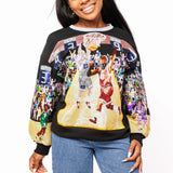 Black Basketball Court Scene Sweatshirt | Queen Of Sparkles