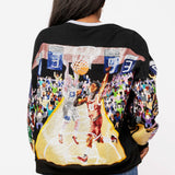 Black Basketball Court Scene Sweatshirt | Queen Of Sparkles