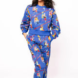 Royal Blue Ski Lift Sweatpant | Queen Of Sparkles