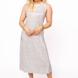 White Full Rhinestone Midi Active Dress | Queen Of Sparkles
