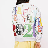 Grey Multi 'Happy New Year 2026' Sweatshirt | Queen Of Sparkles