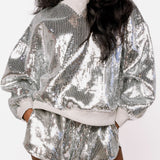 Silver Full Sequin Short | Queen Of Sparkles