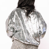 Silver Full Sequin Sweatshirt | Queen Of Sparkles