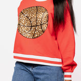 Red Jeweled Basketball Sweatshirt | Queen Of Sparkles
