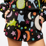 Black Multi Galaxy Short | Queen Of Sparkles