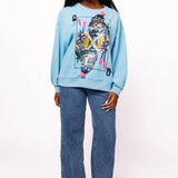 Aqua Ski QOS Card Sweatshirt | Queen Of Sparkles