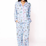 Light Blue Multi Christmas Icon Pj Pant | Queen Of Sparkles